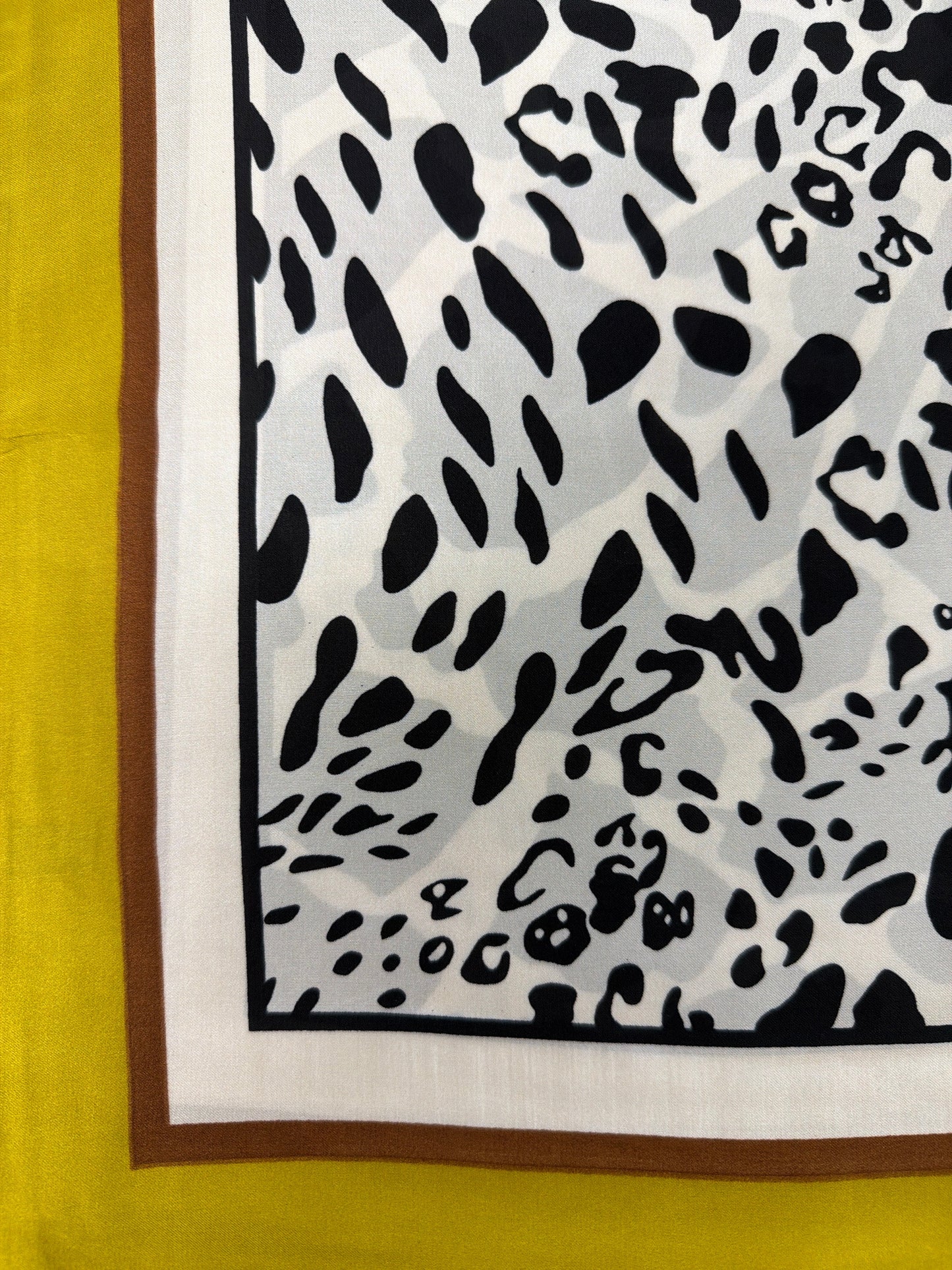 Animal Print Scarf - Mustard