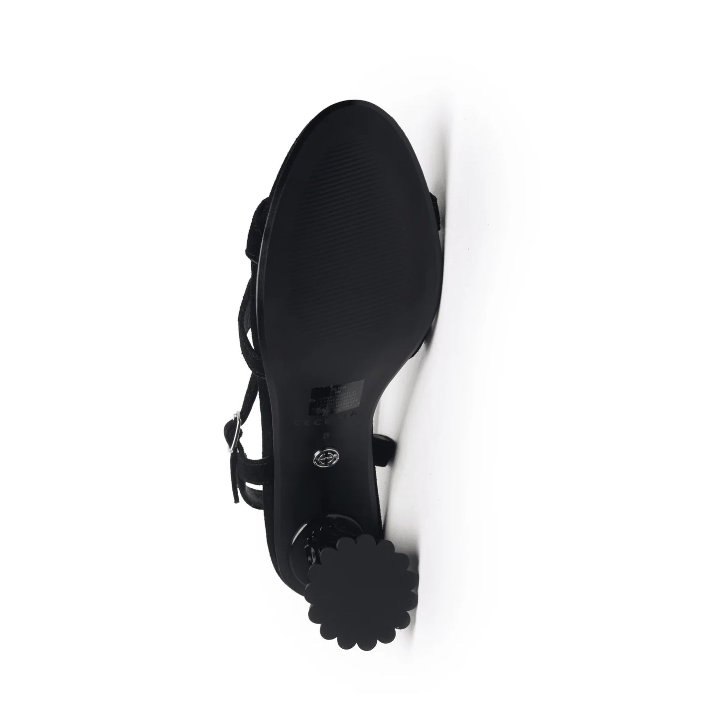 Peter Heeled Sandal - Black Suede