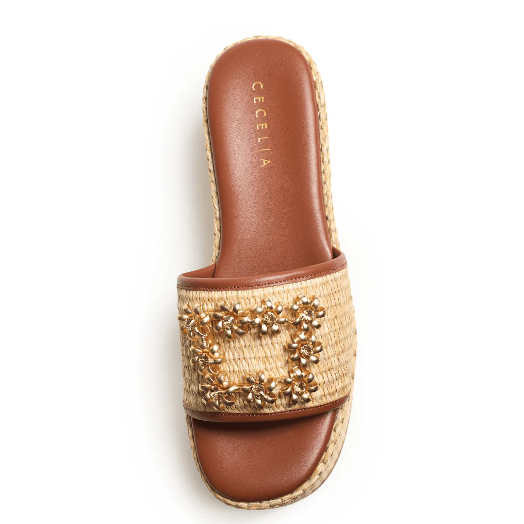 Generous Wedge Sandal - Natural