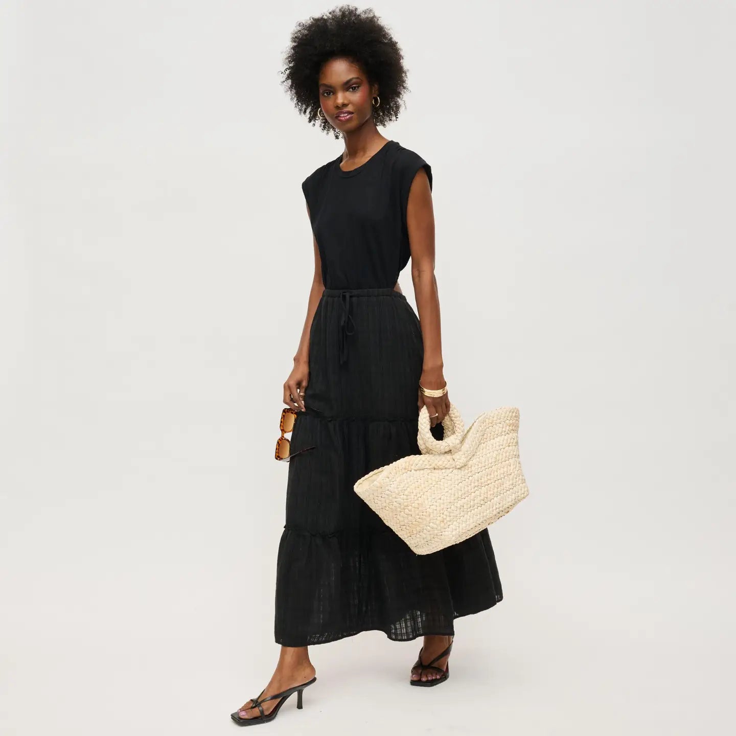 Edith Ring Handle Tote - Ivory