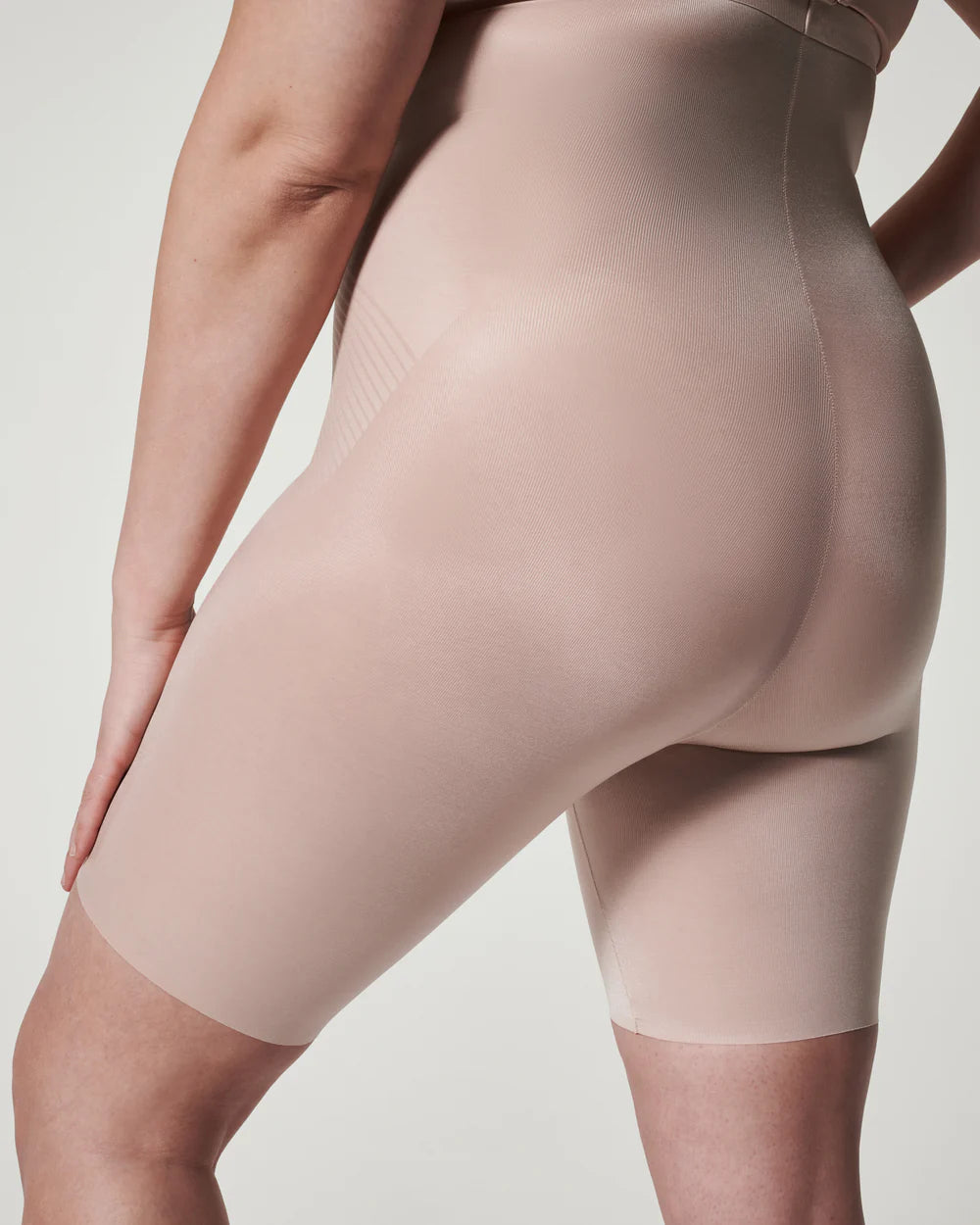 Spanx Shape Invisible High-Waisted Mid-Thigh Short - Champagne Beige