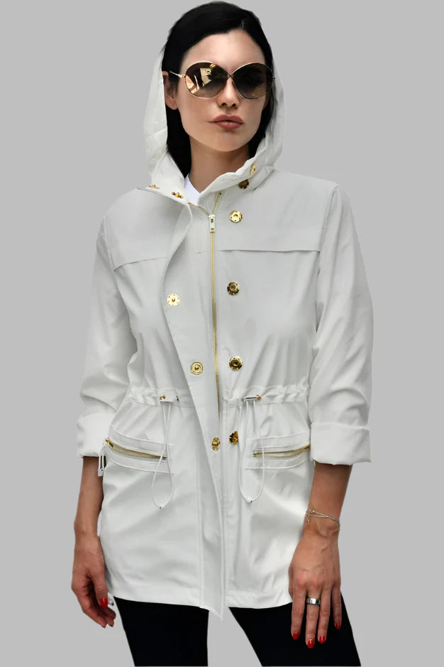 Kasia Rain Jacket - Antique White