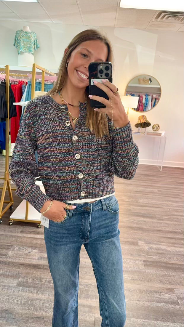 Spacedye Gia Cardigan - Rainbow