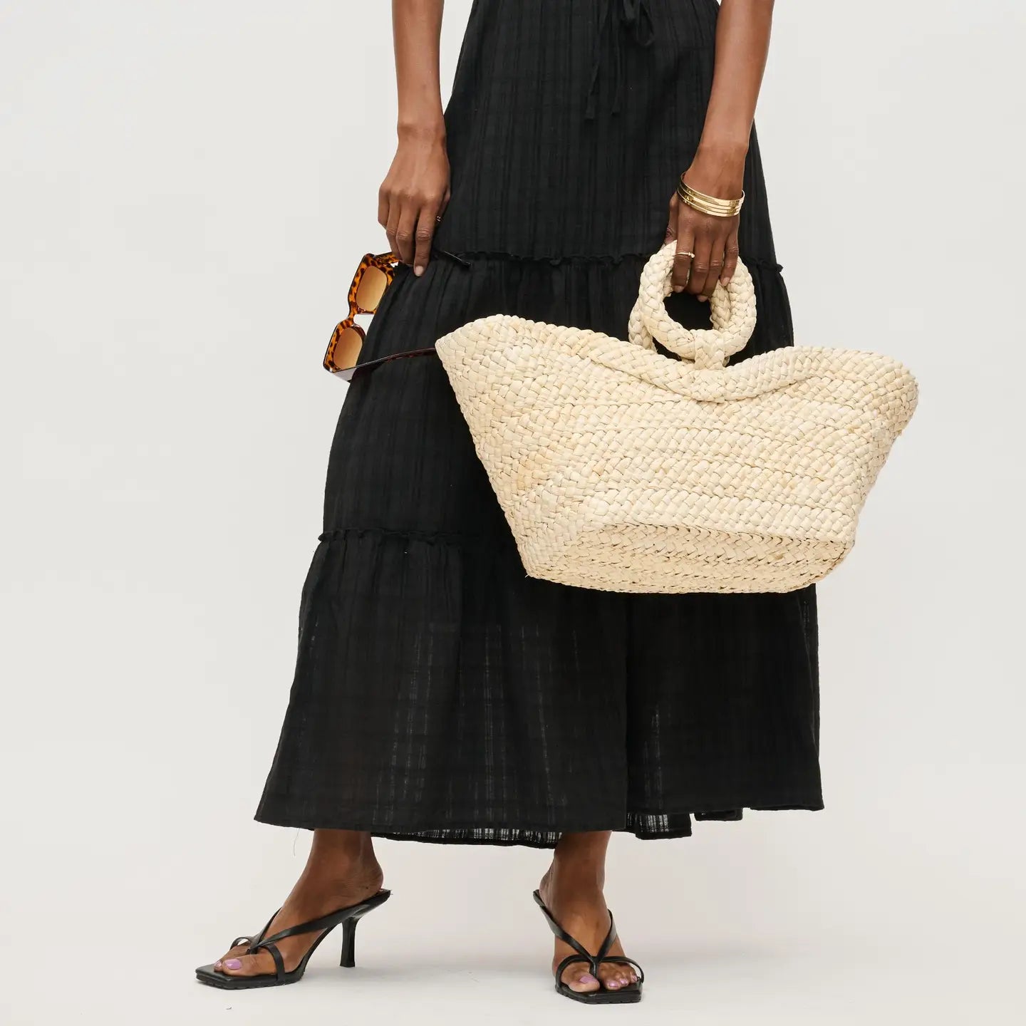 Edith Ring Handle Tote - Ivory