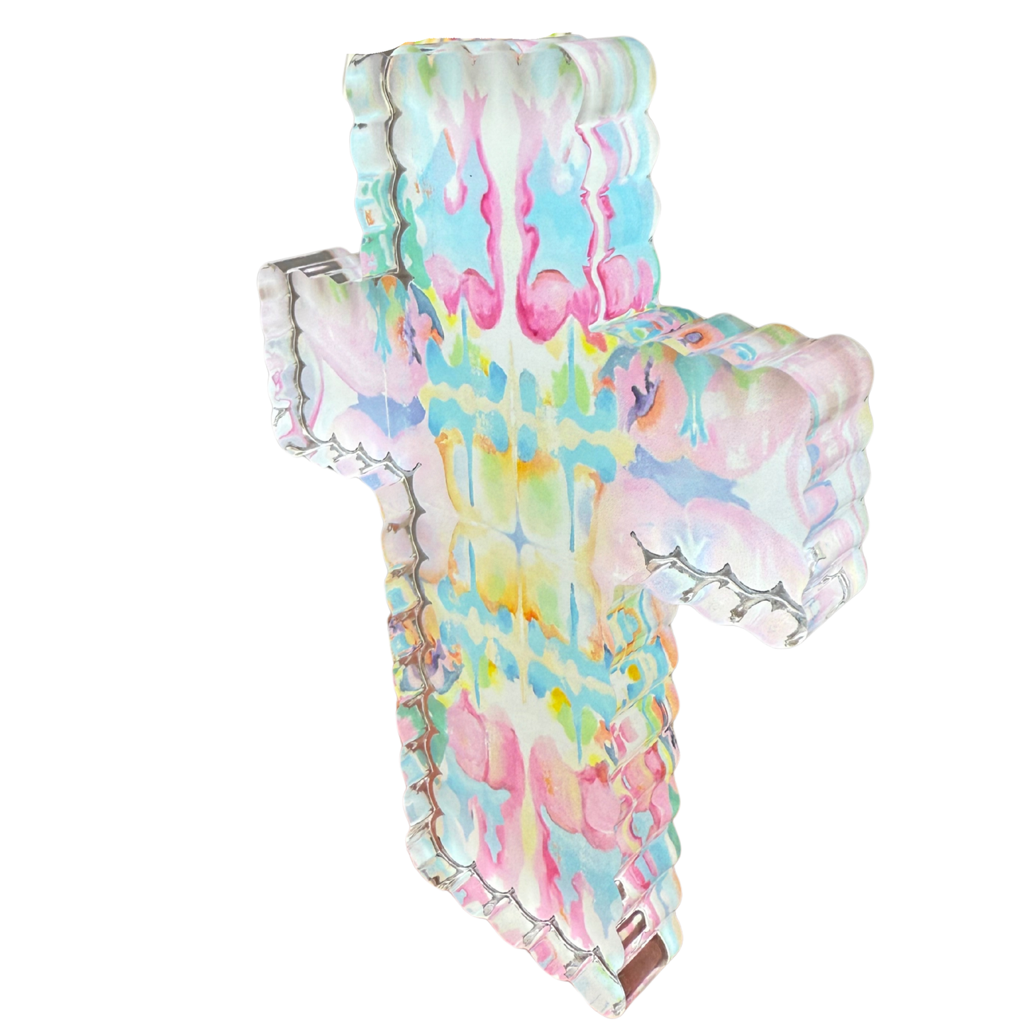 “Kaleidoscope Cross” Acrylic Shelfie: Large