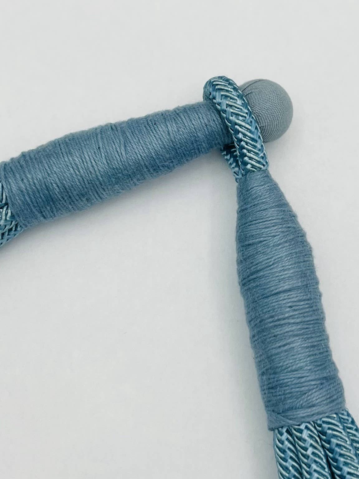 Slub 8-Strand Necklace - Dusty Light Blue