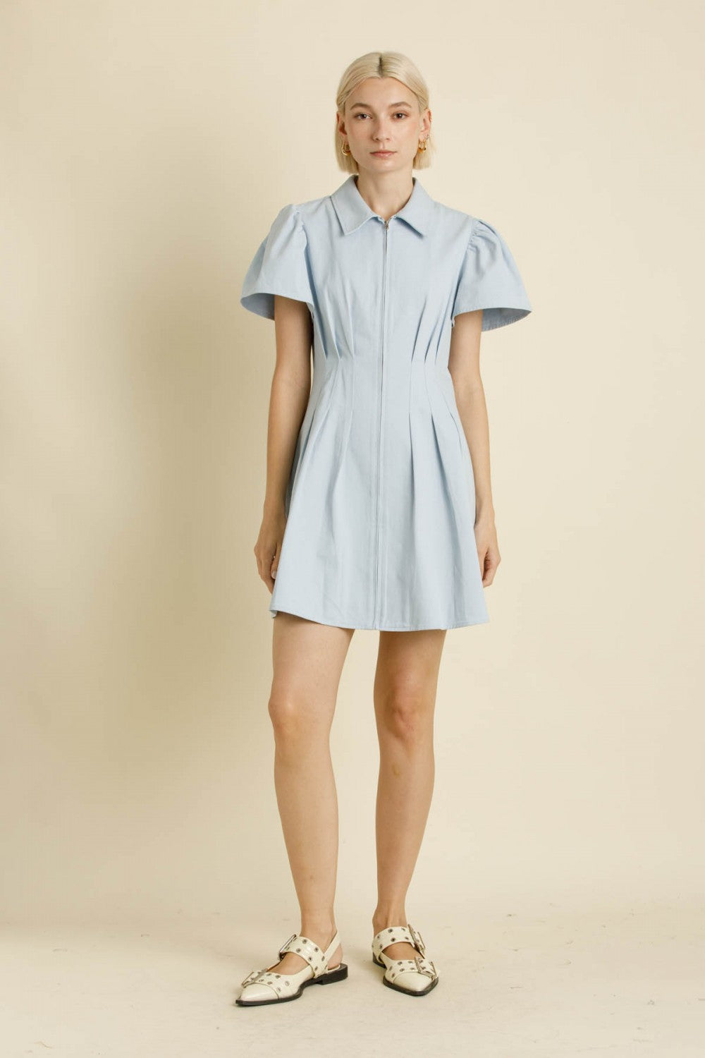 Utility Mini Dress - Blue