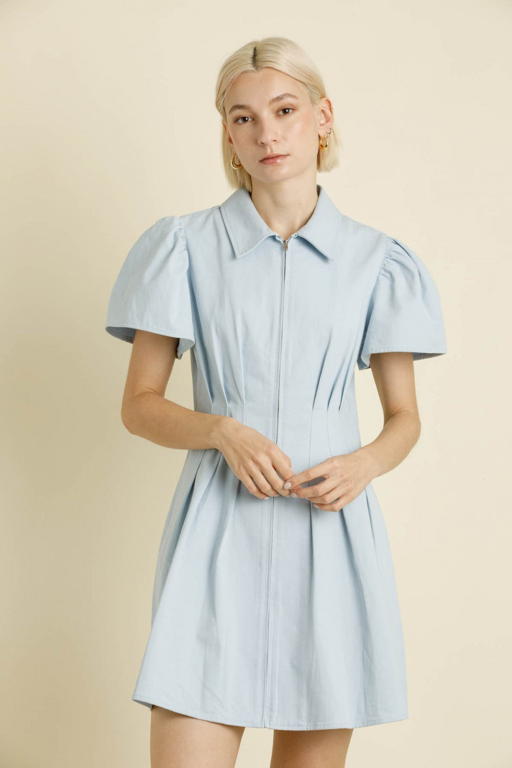 Utility Mini Dress - Blue
