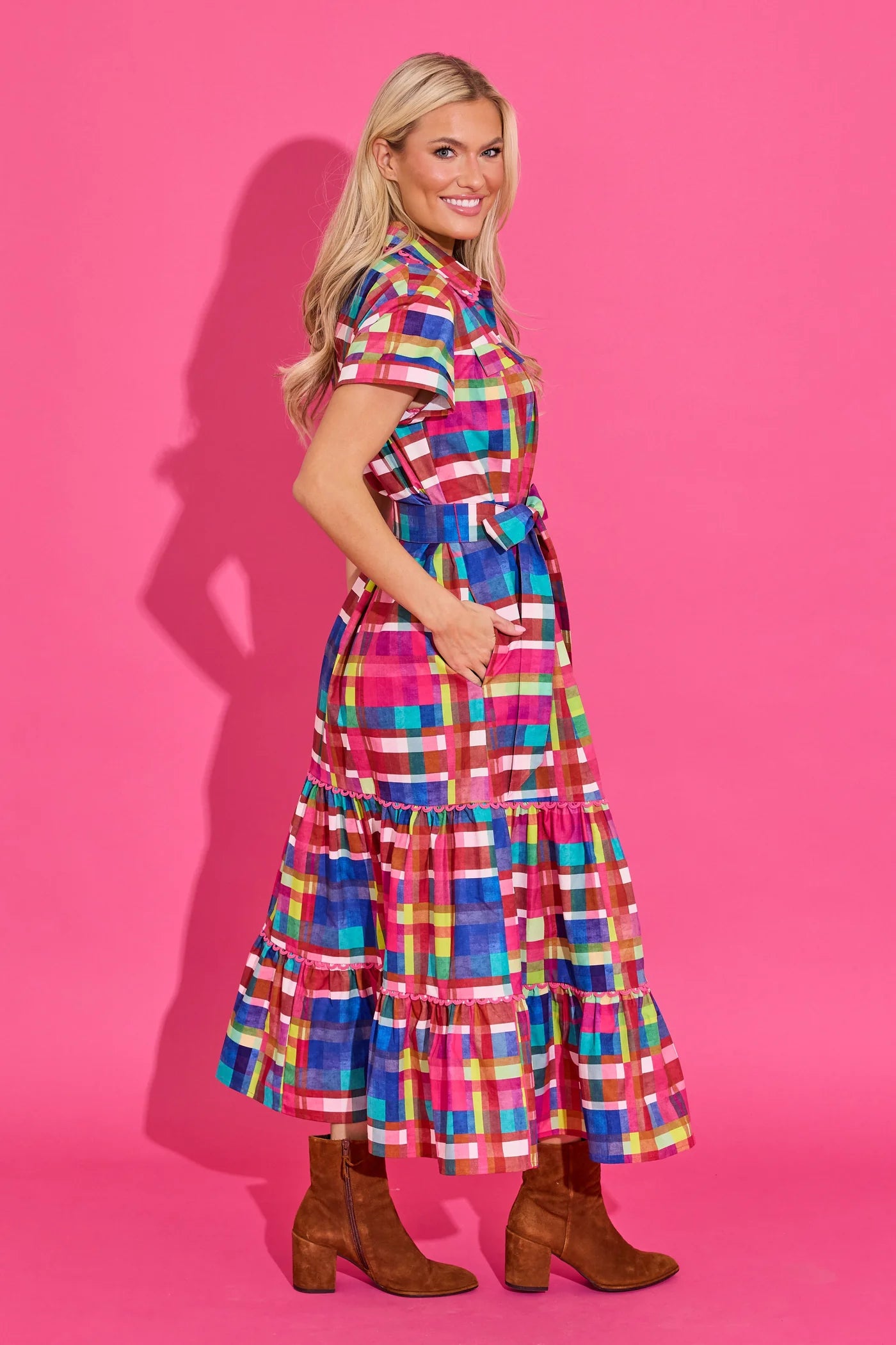 Rachel Dress - Circus Plaid