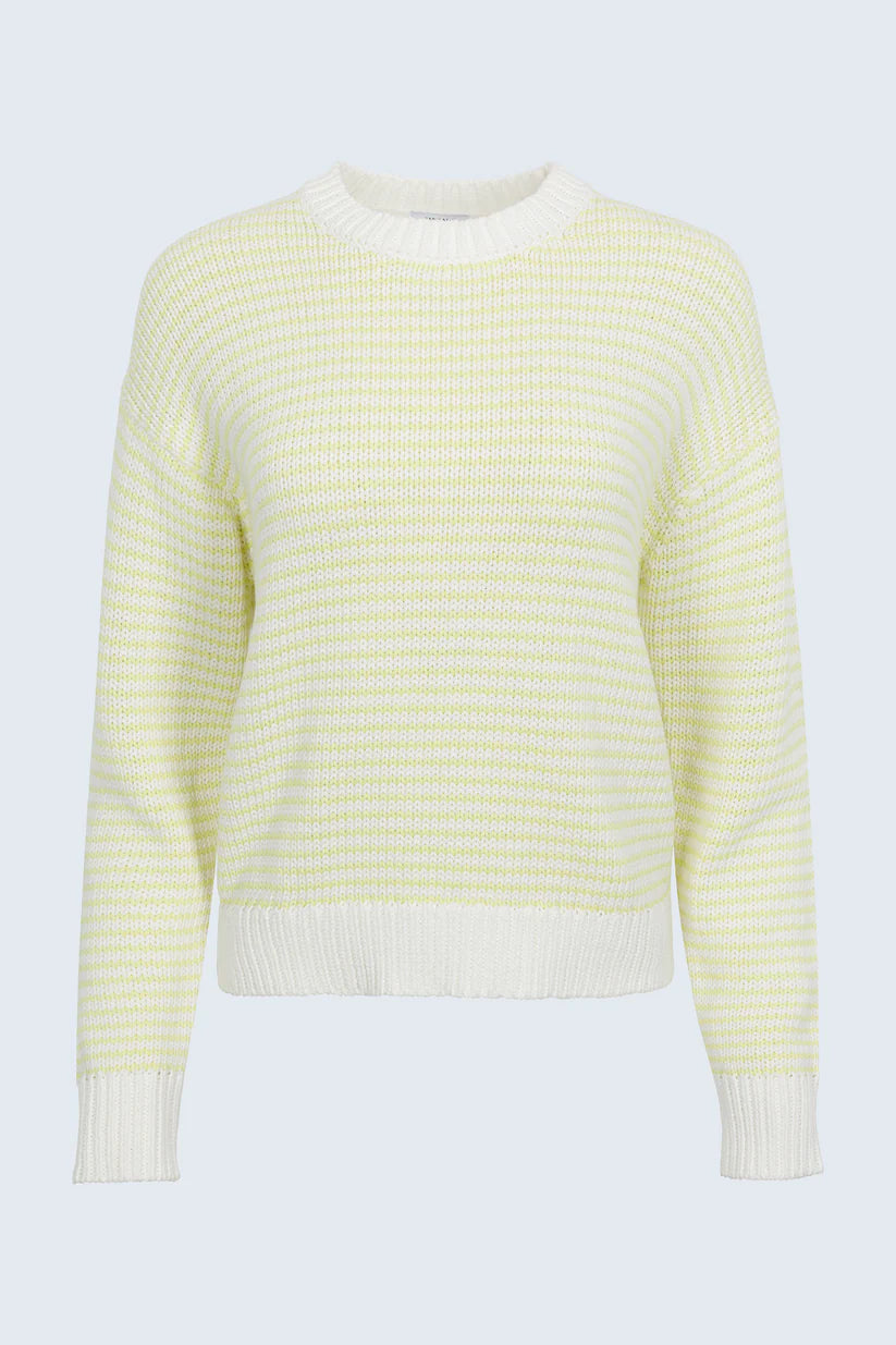 Aura Relaxed Crew Neck Sweater - Limeade