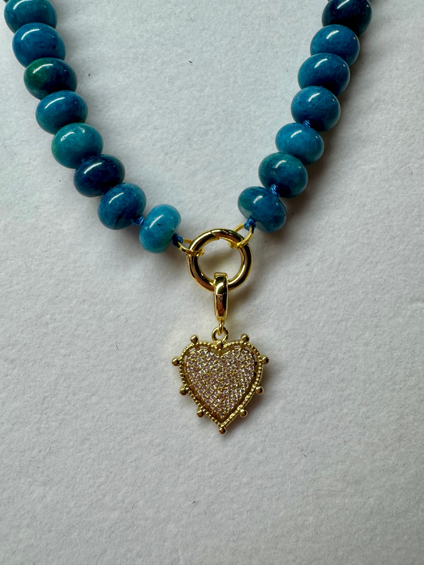 Aurora Diamond Heart Necklace