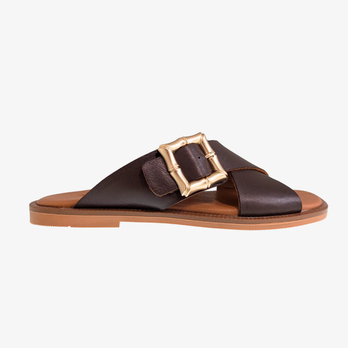 Bella Slide Sandal - Brown