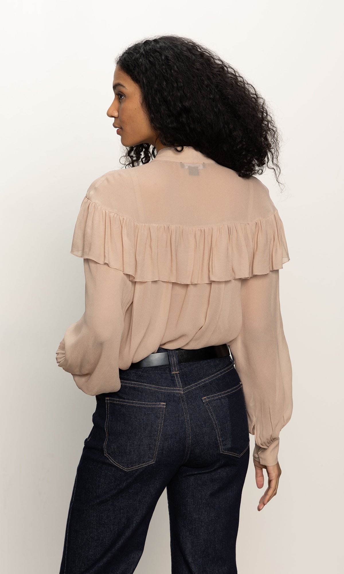 FADE INTO YOU RUFFLE BLOUSE