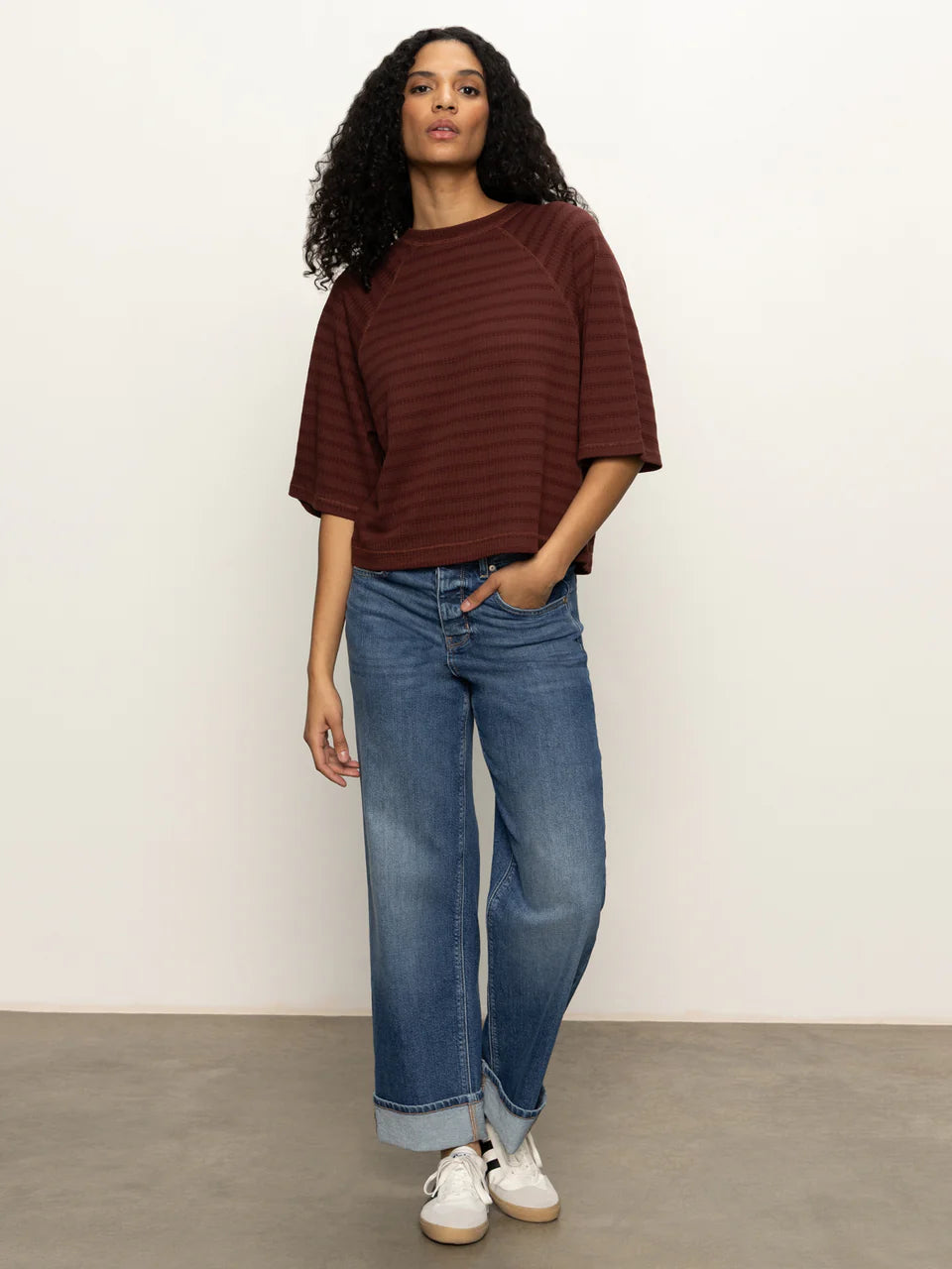 Boxy Raglan Tee Shirt - Chicory