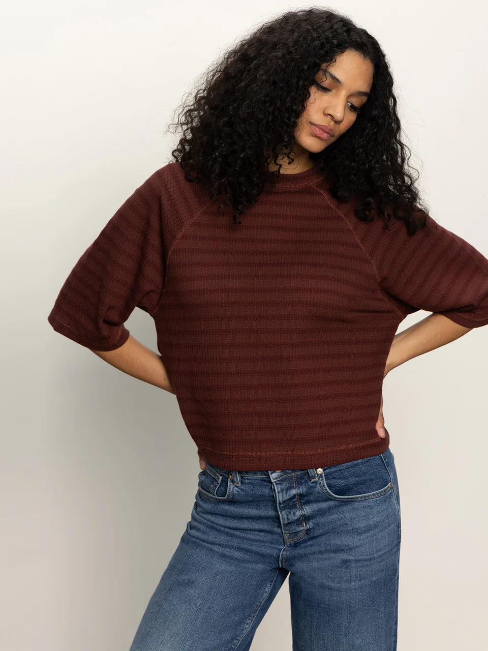 Boxy Raglan Tee Shirt - Chicory