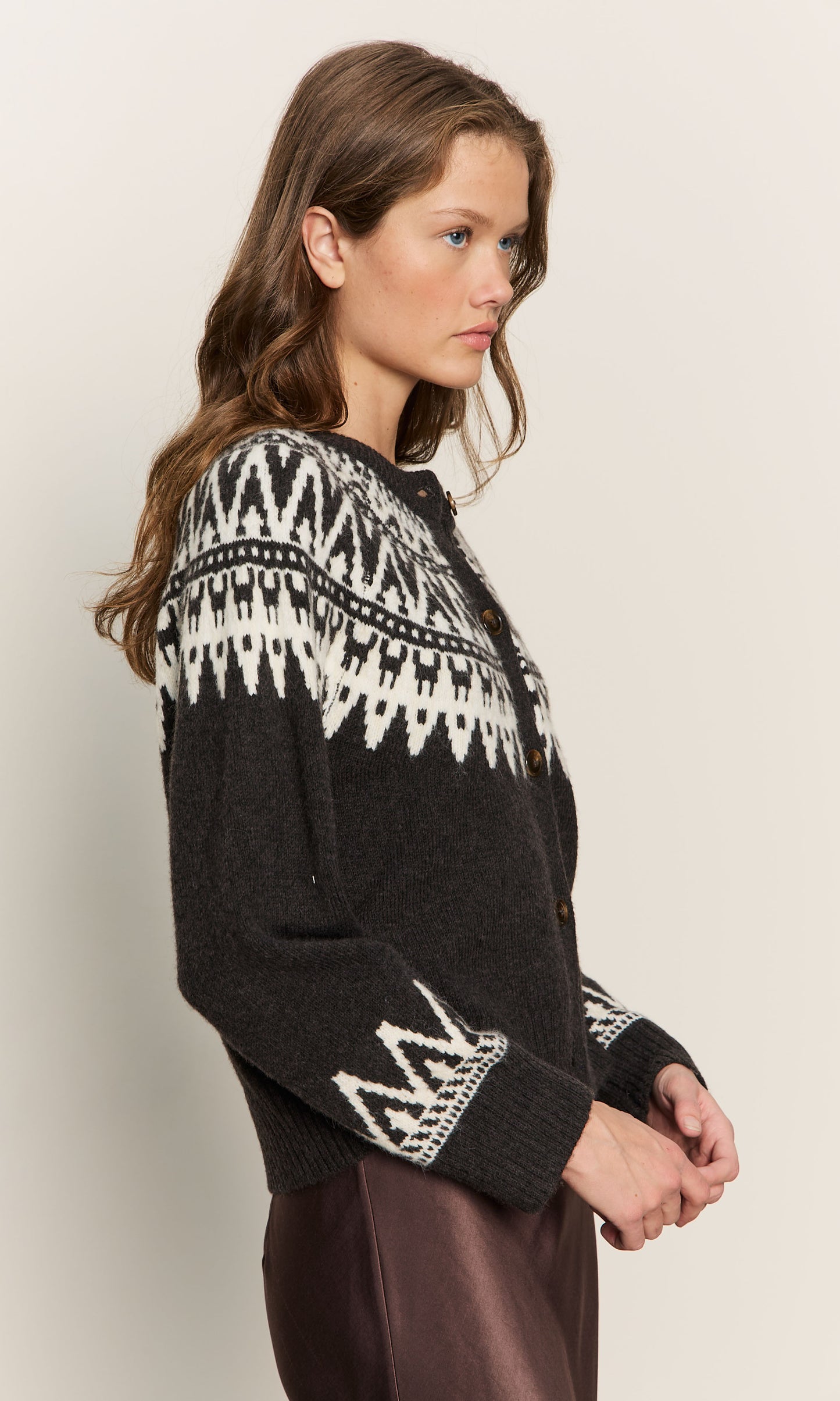 FAIRISLE CREWNECK CARDI