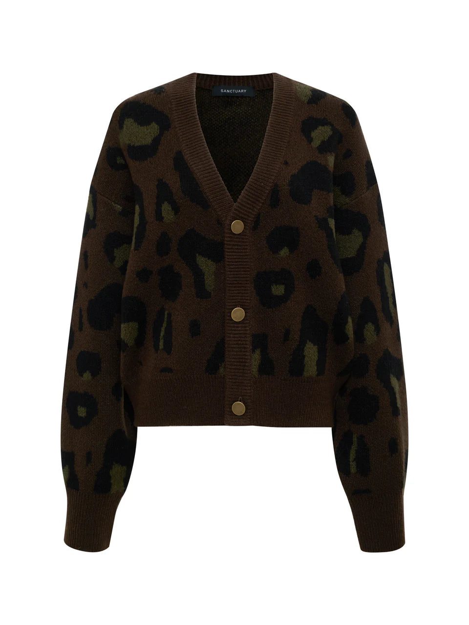 Meow Cardigan Sweater - Kitty Camo