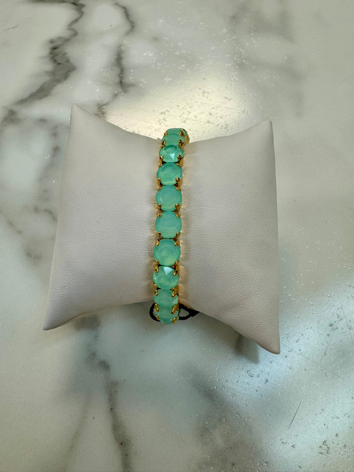 TOVA Oakland Stretch Bracelet - Ultra White Opal Mint