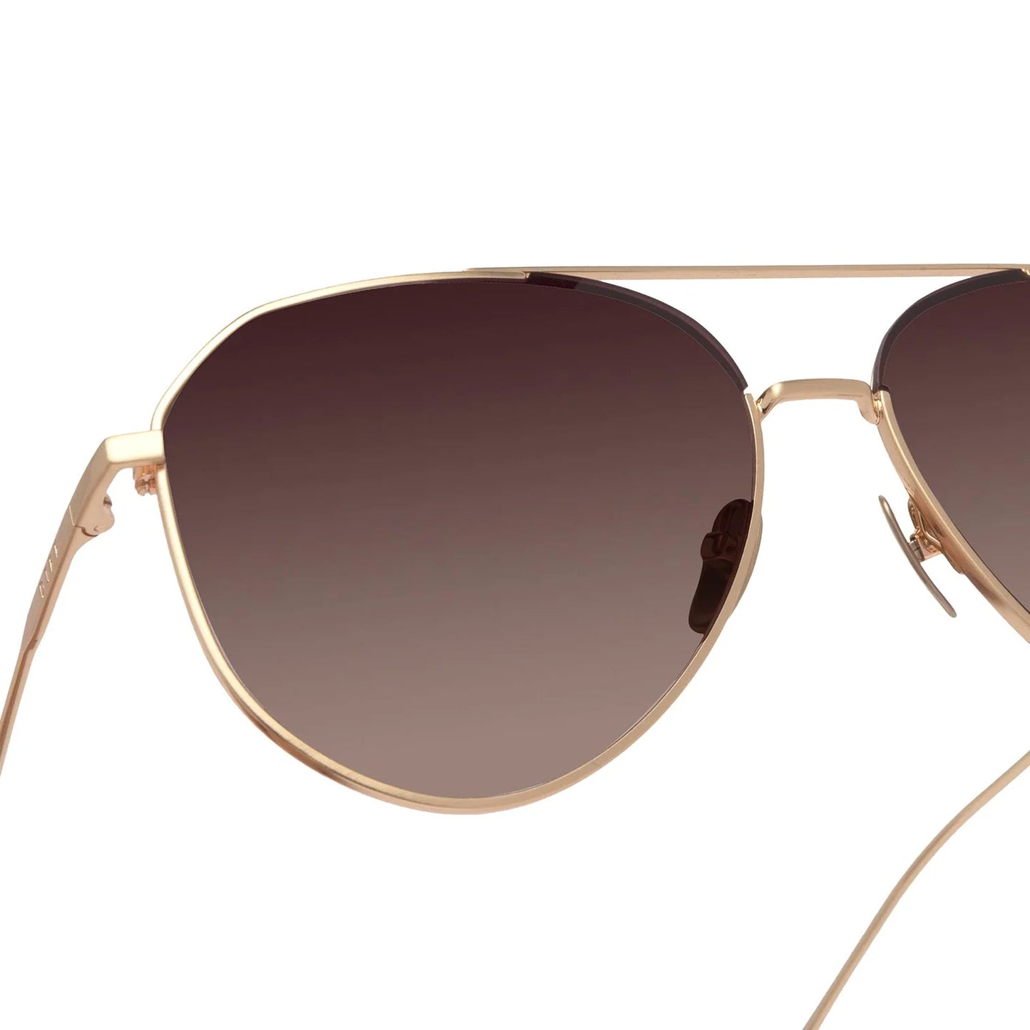 DIFF Eyewear - Dash - Brushed Gold Coffee Gradient Sunglasses