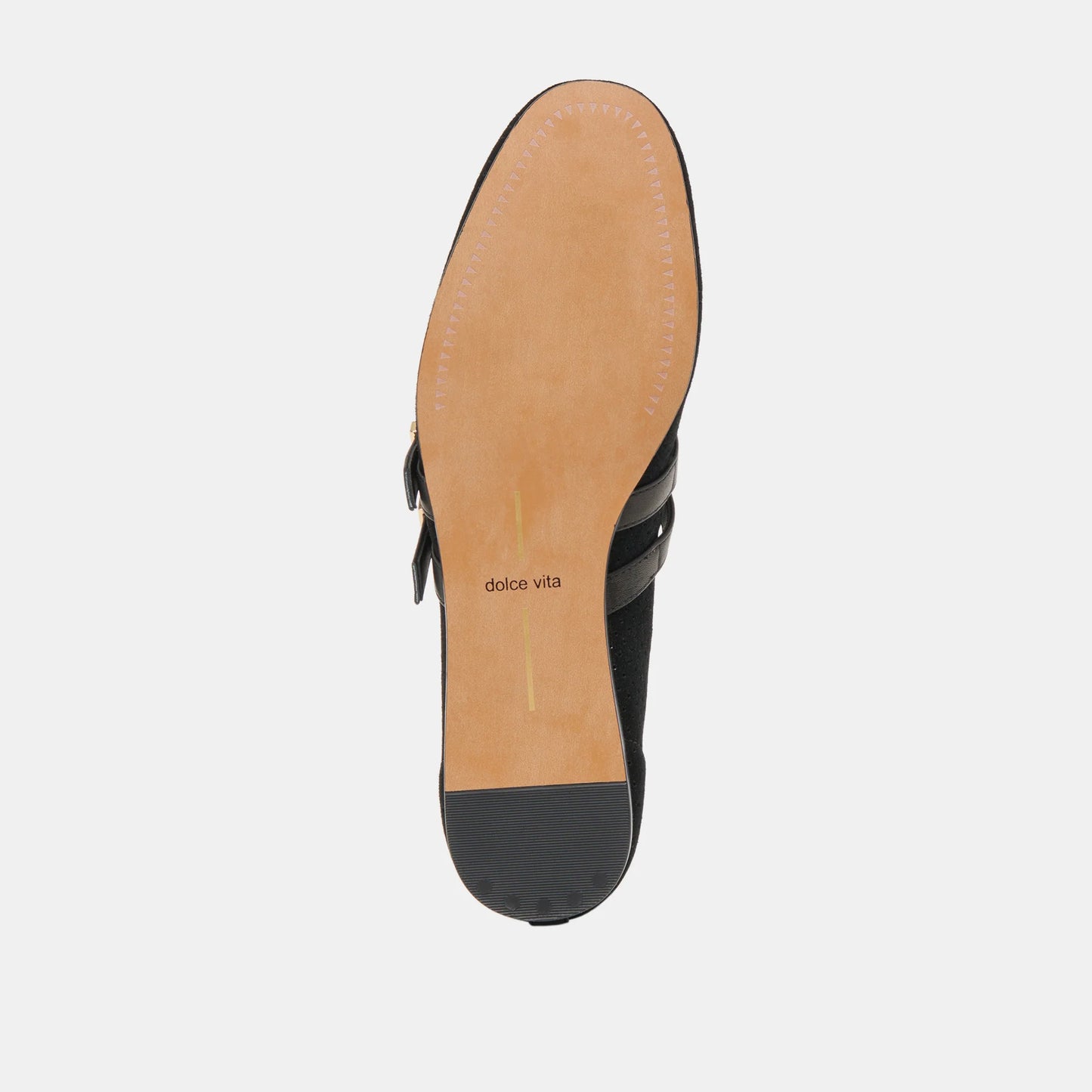 Dolce Vita Baylee Ballet Flats- Onyx Perforated Suede