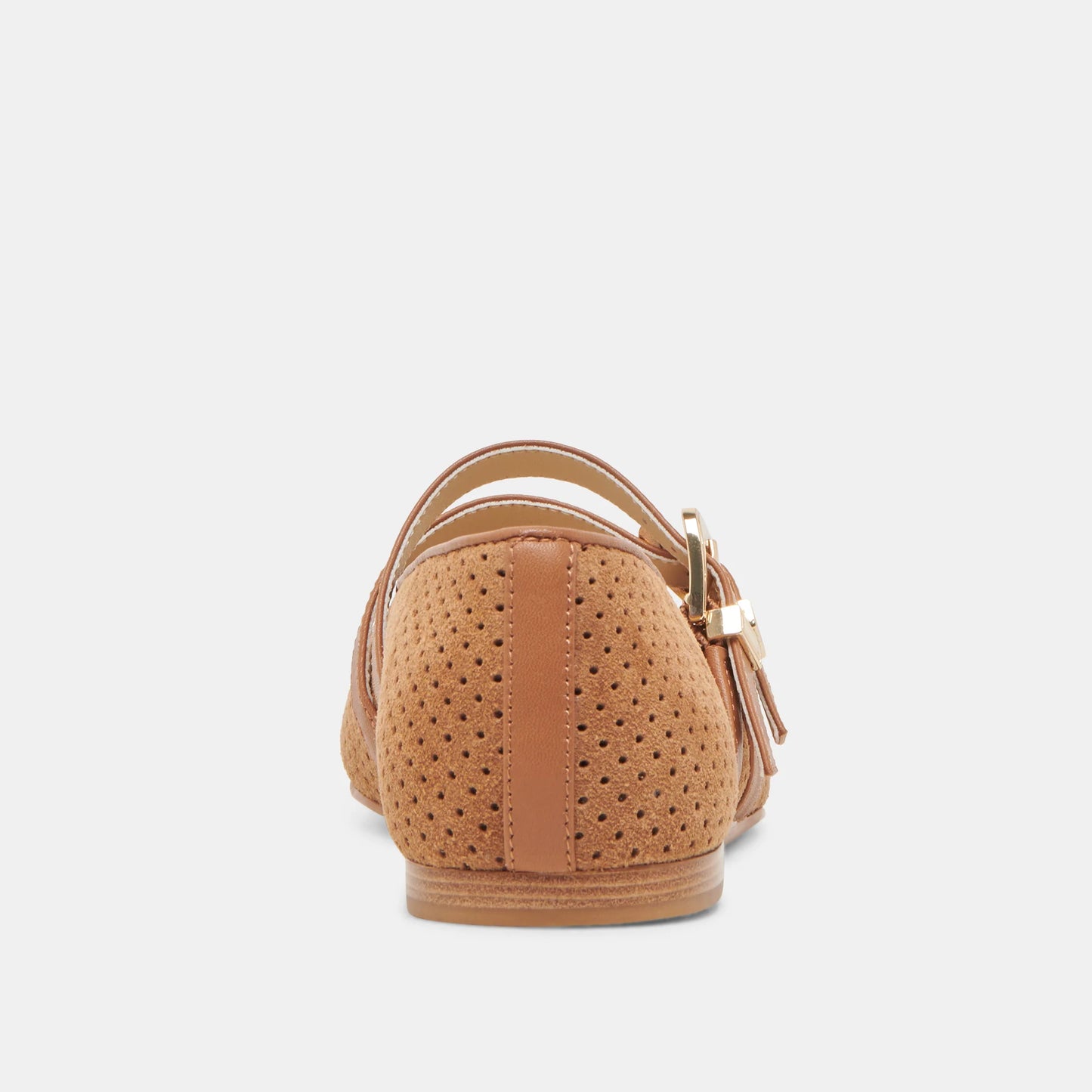 Dolce Vita Baylee Ballet Flats- Pecan Perforated Suede