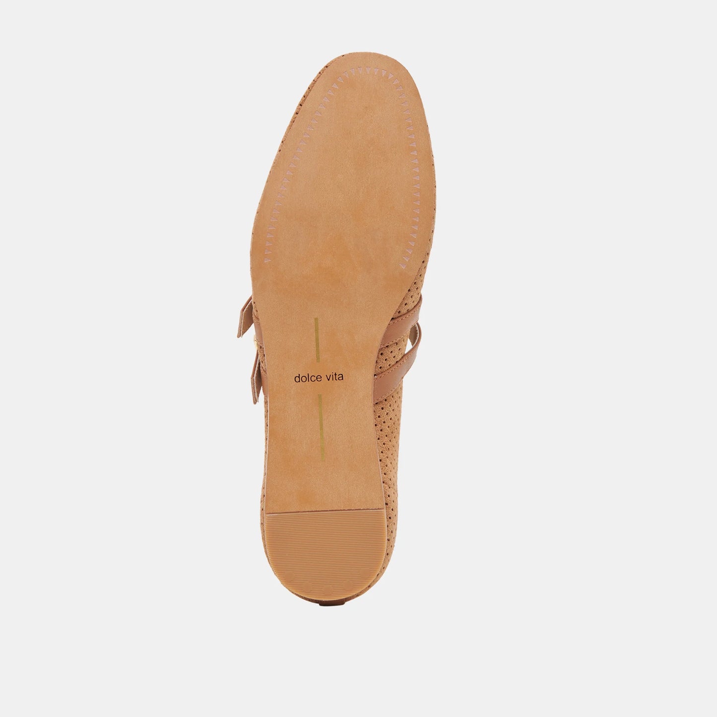 Dolce Vita Baylee Ballet Flats- Pecan Perforated Suede
