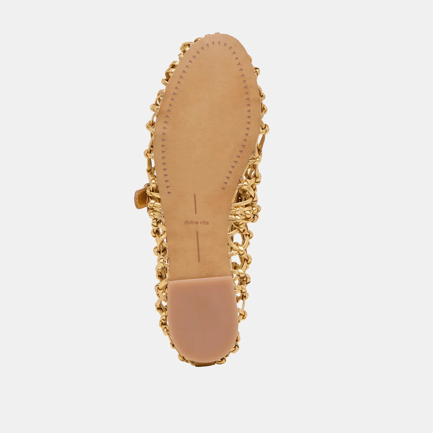 Clair Ballet Flats - Gold Woven Leather