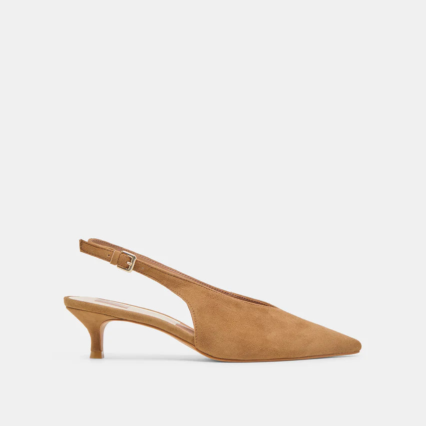 Dolce Vita Alenna Heels - Light Brown Suede