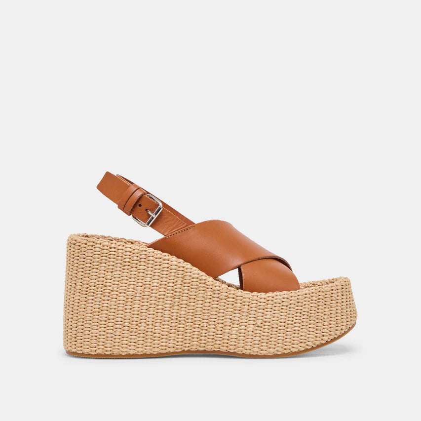 Dolce Vita Skylar Wedges - Brown Leather