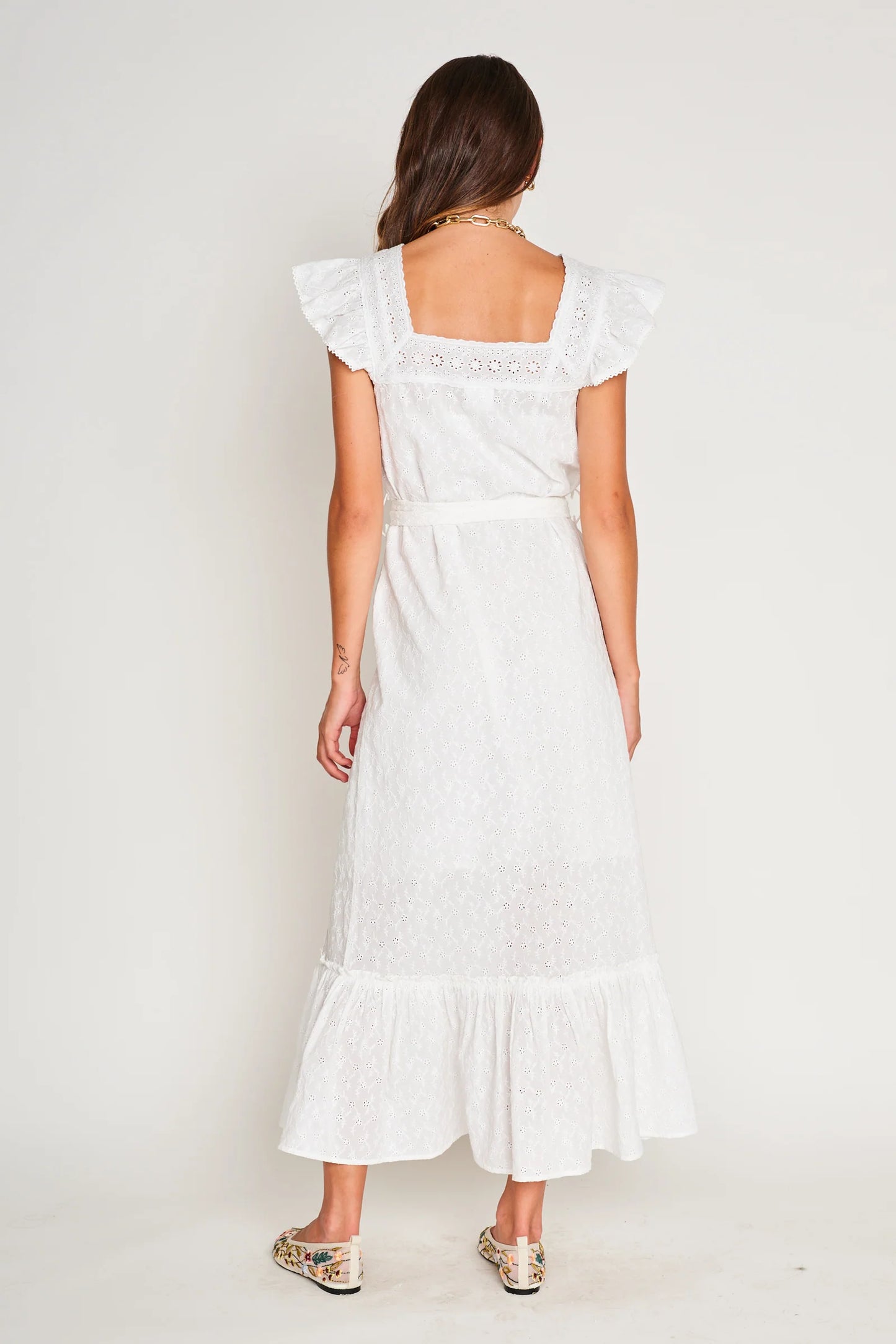 Stormi Dress - White Eyelet