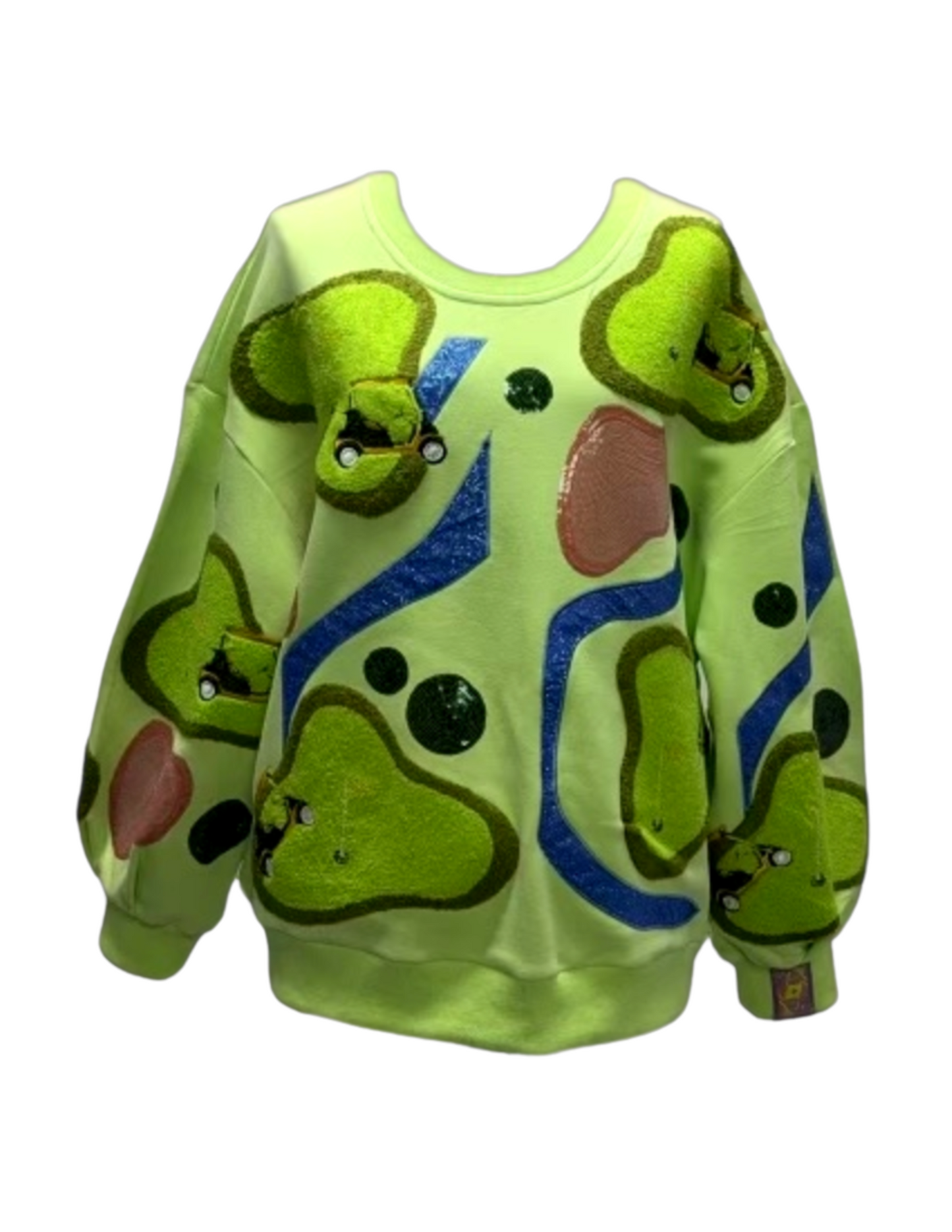 Queen of Sparkles Green Golf Course Sweatshirt