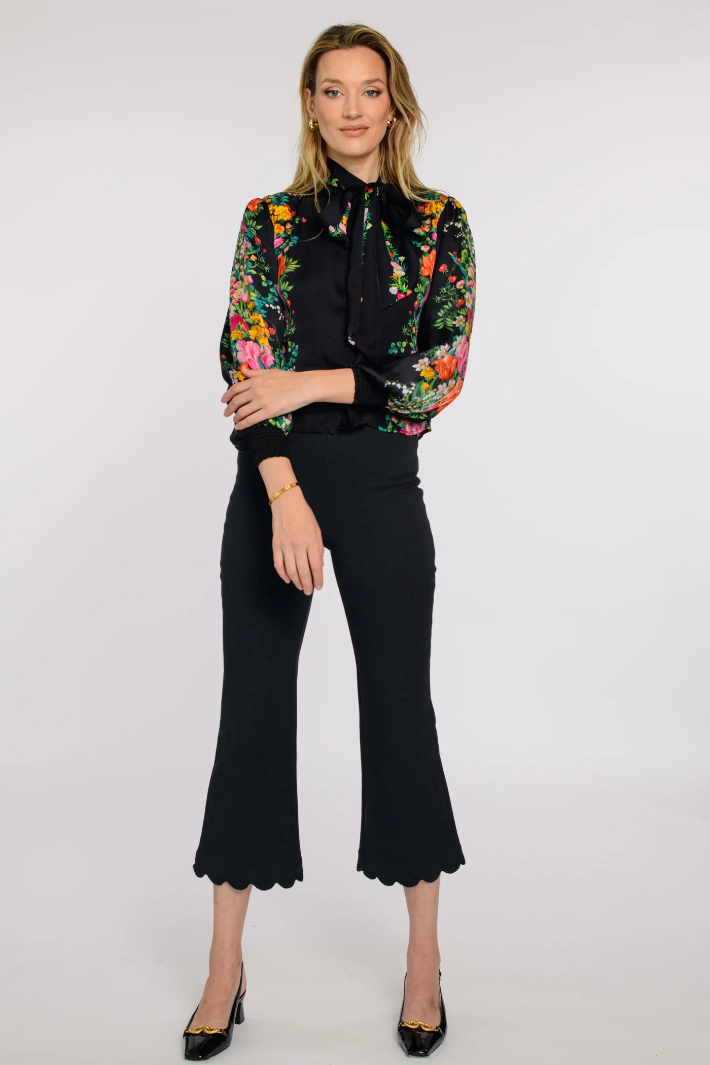 Brit Bow Blouse - Centerpiece Black