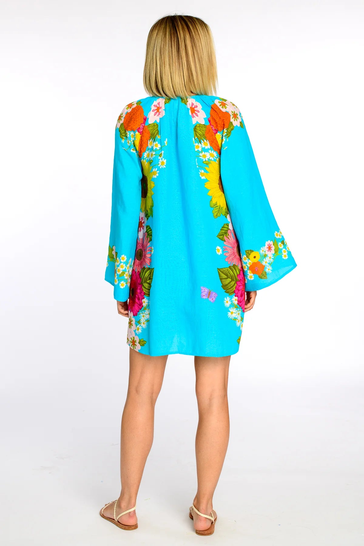 Chelsea Dress - Wildflower Aqua