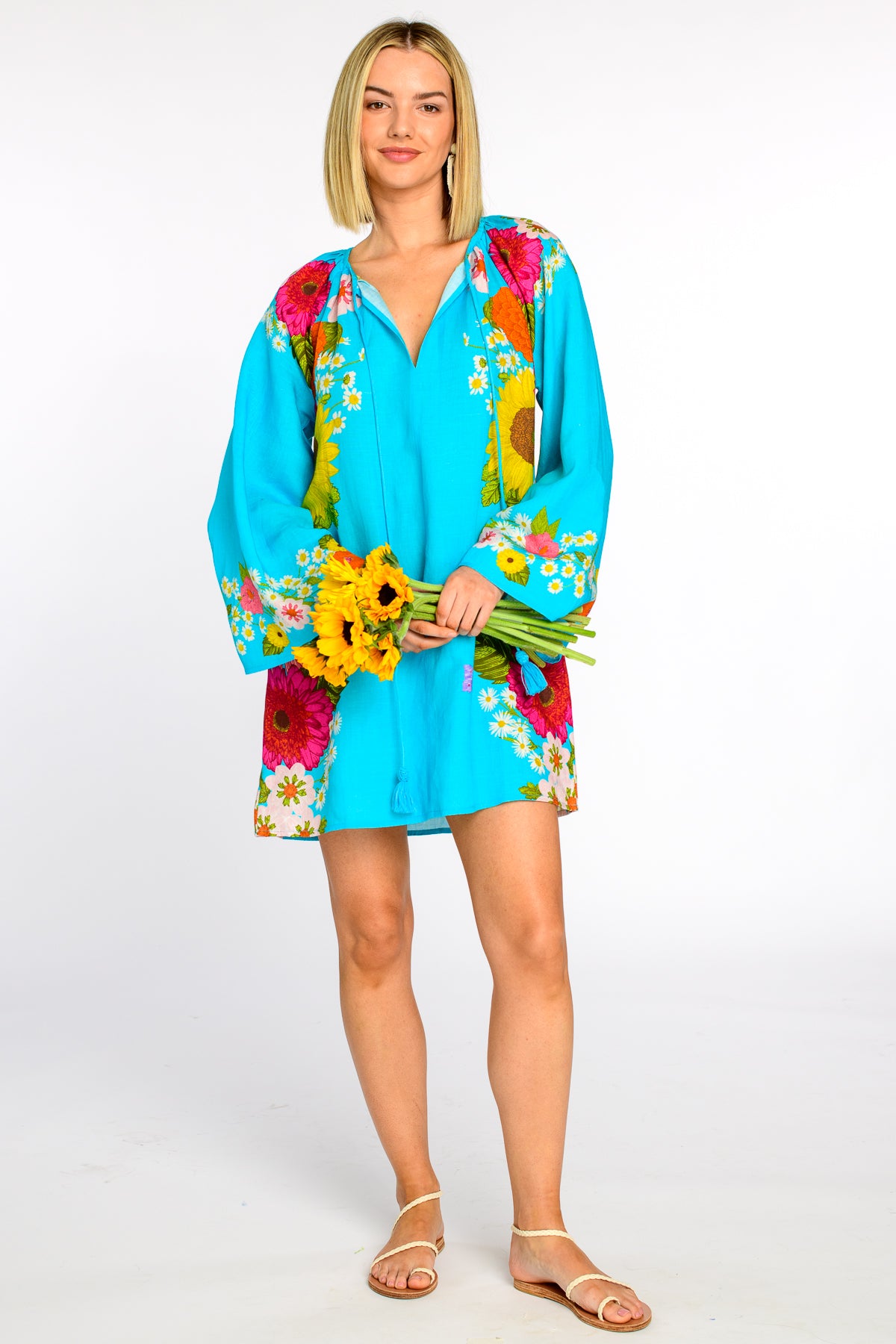 Chelsea Dress - Wildflower Aqua