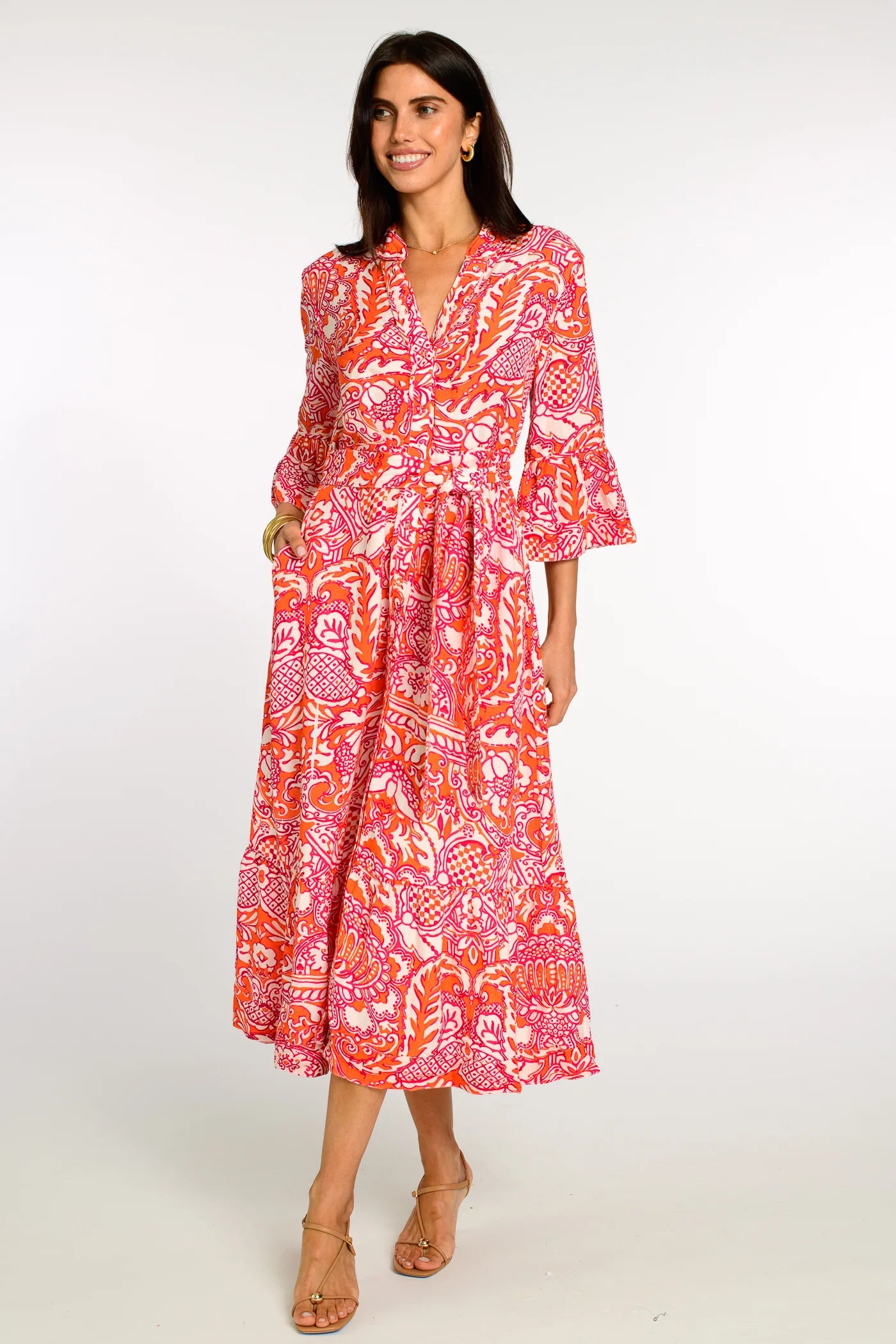 Elizabeth James The Label Delaney Dress - Damask Pink