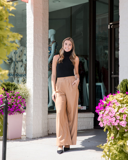 Ben Turtleneck Knit Top - Black