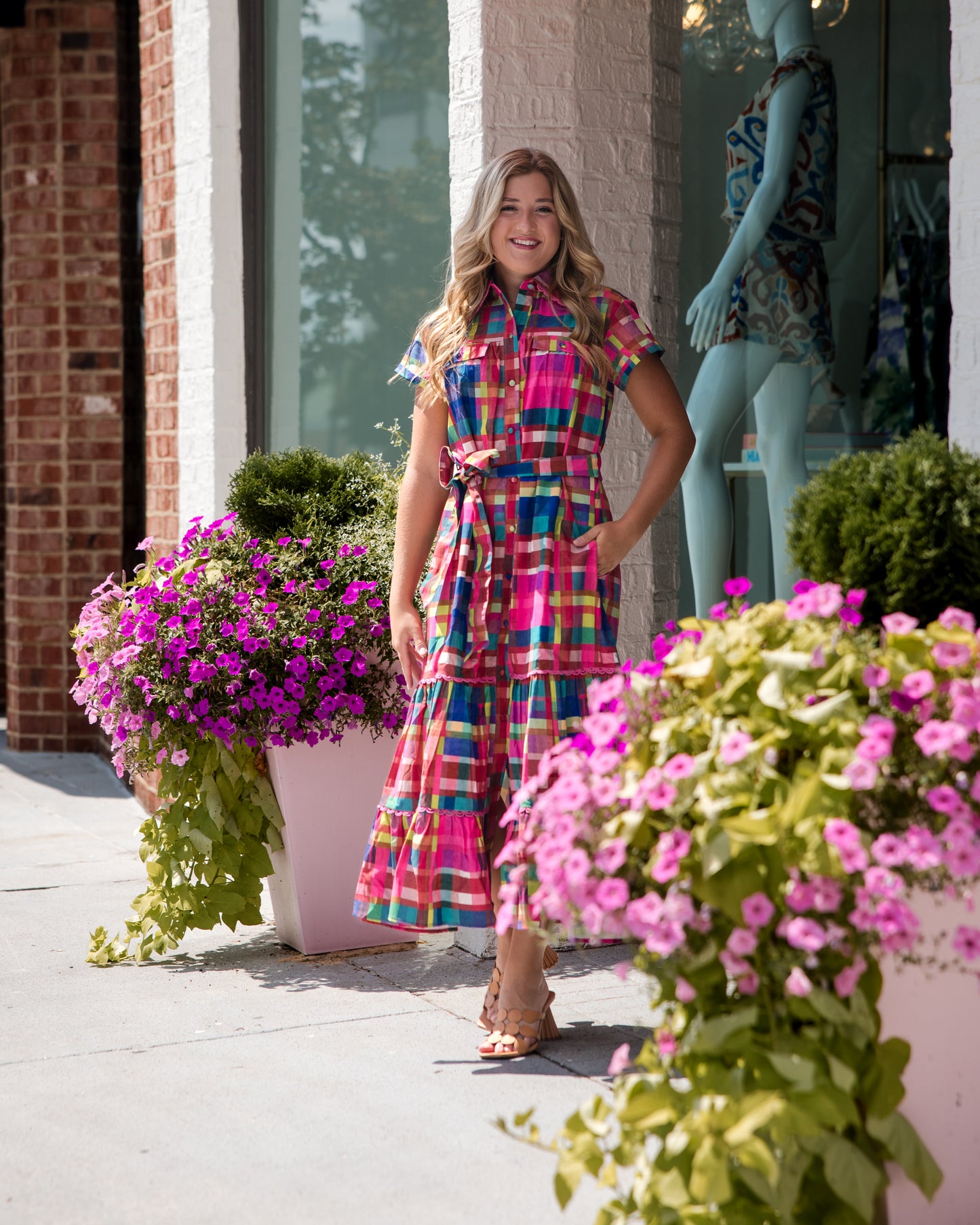 Rachel Dress - Circus Plaid