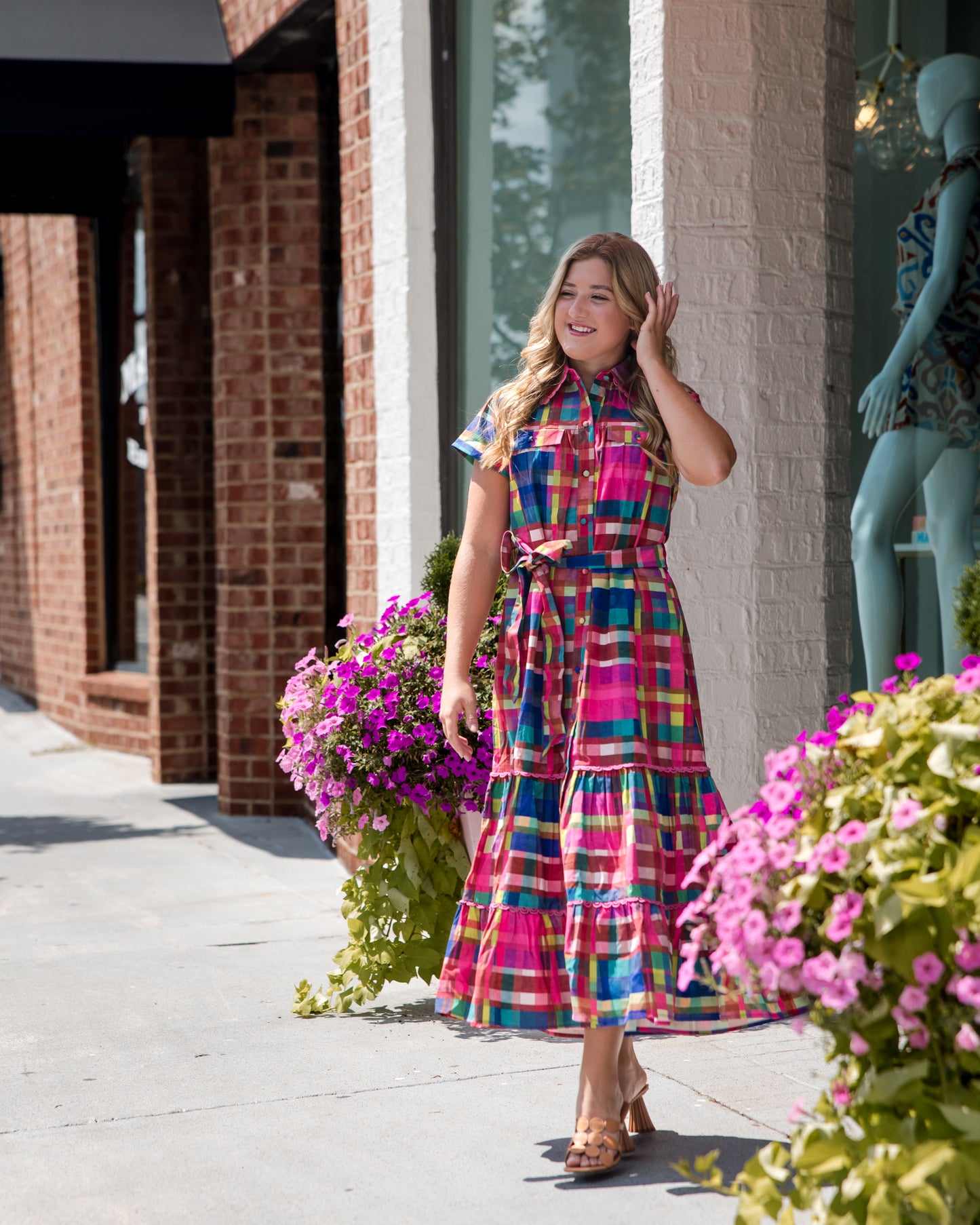 Rachel Dress - Circus Plaid