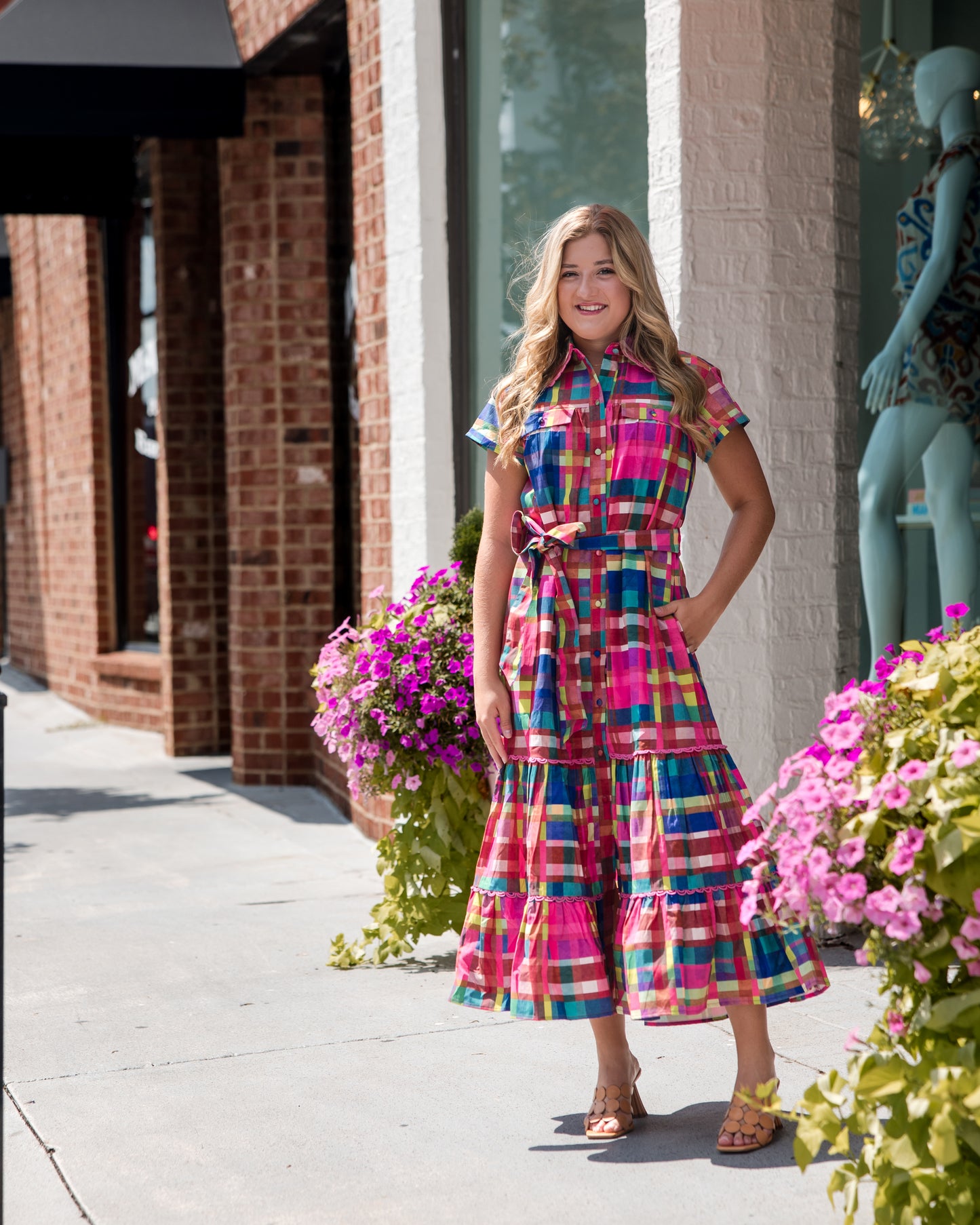 Rachel Dress - Circus Plaid