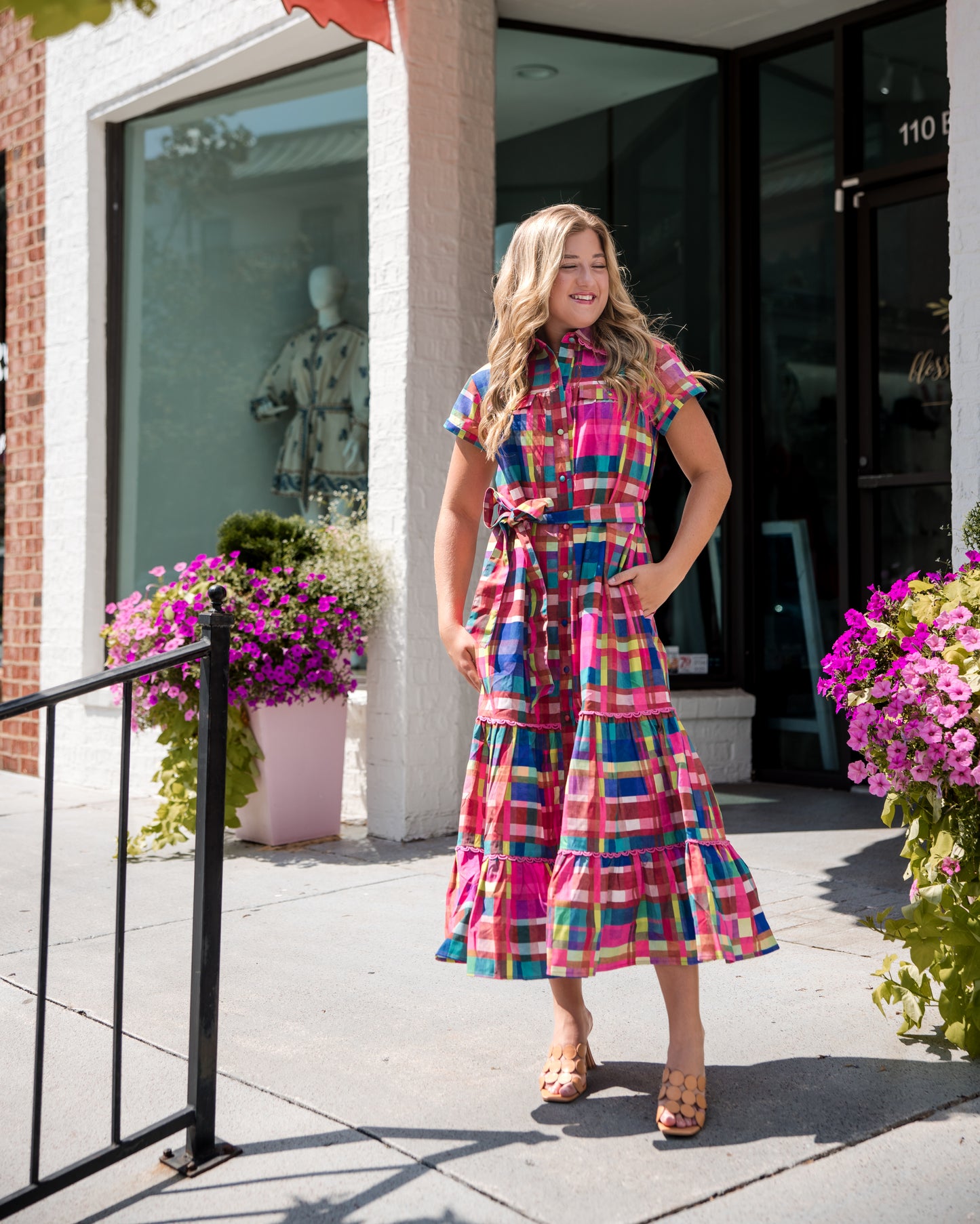 Rachel Dress - Circus Plaid