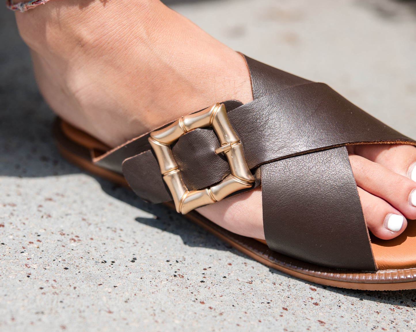 Bella Slide Sandal - Brown