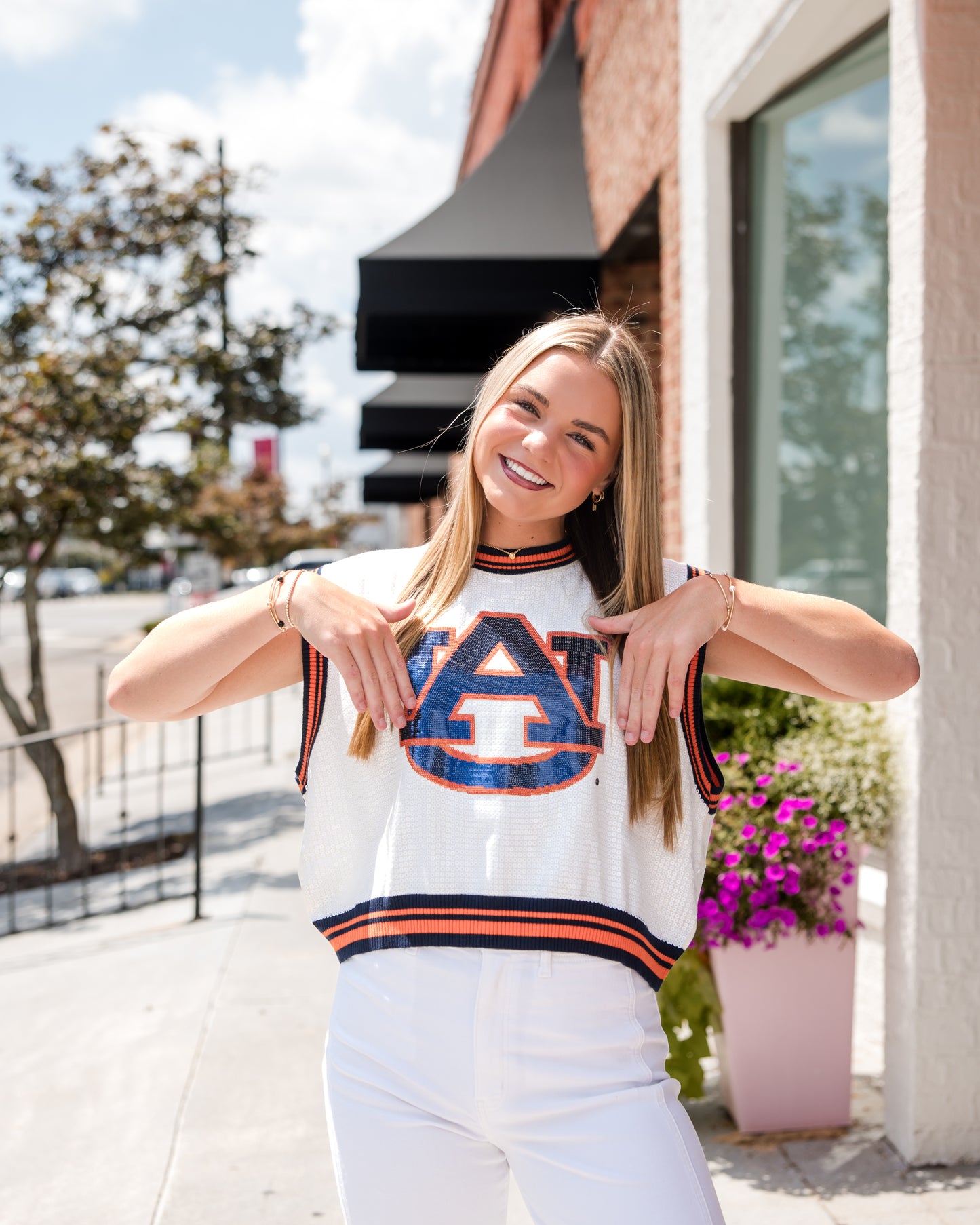 Queen of Sparkles Licensed Auburn Full Sequin Mascot Tank