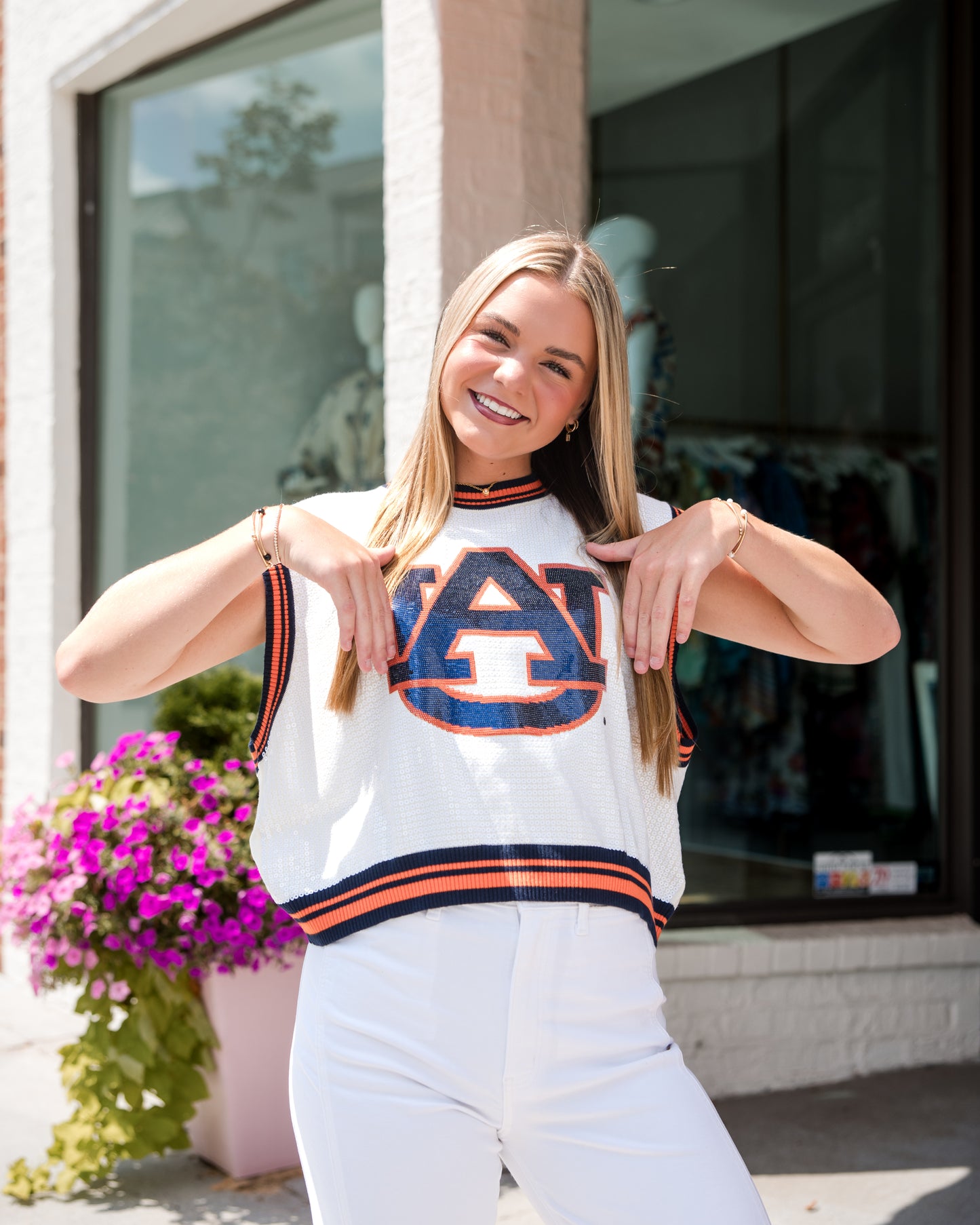 Queen of Sparkles Licensed Auburn Full Sequin Mascot Tank