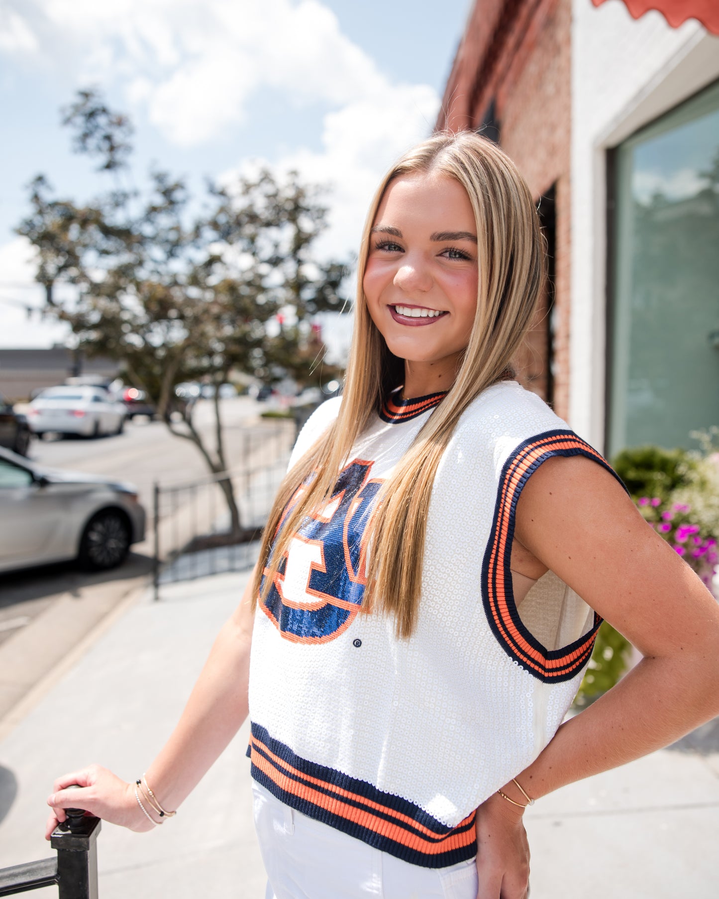 Queen of Sparkles Licensed Auburn Full Sequin Mascot Tank