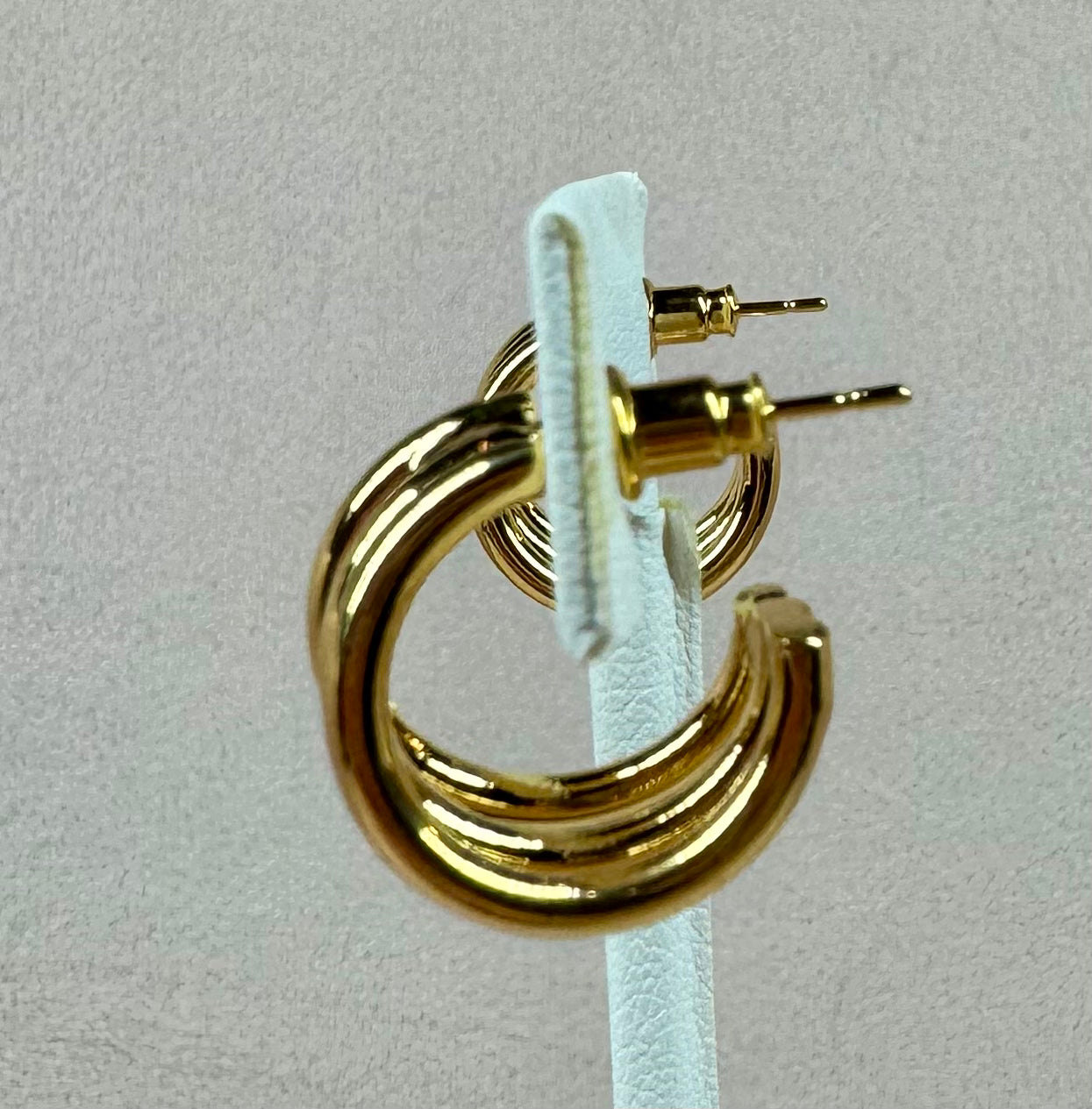 Triple Blossom Hoop Earrings
