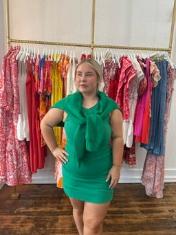Spanx Get Moving Zip Front Dress - Field Green