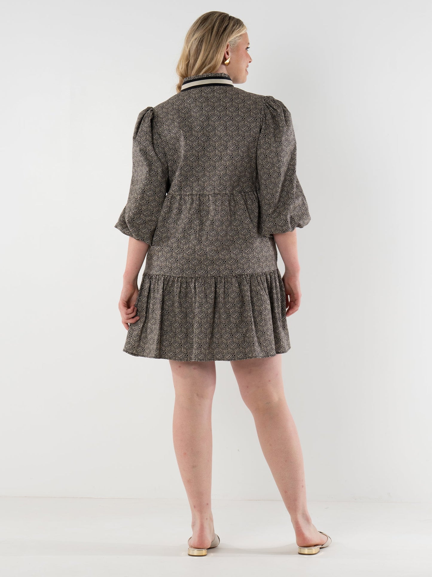 Sadie Dress - Black Tonal Monogram