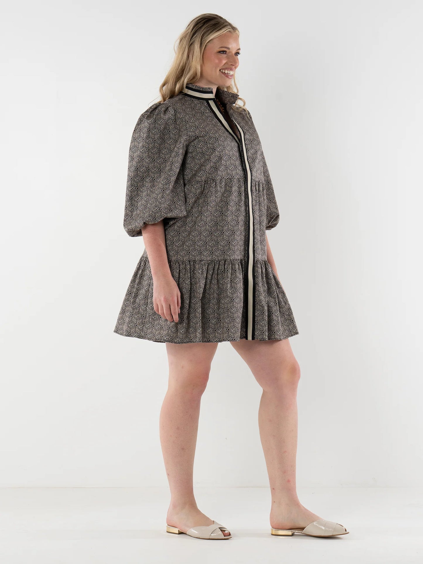 Sadie Dress - Black Tonal Monogram