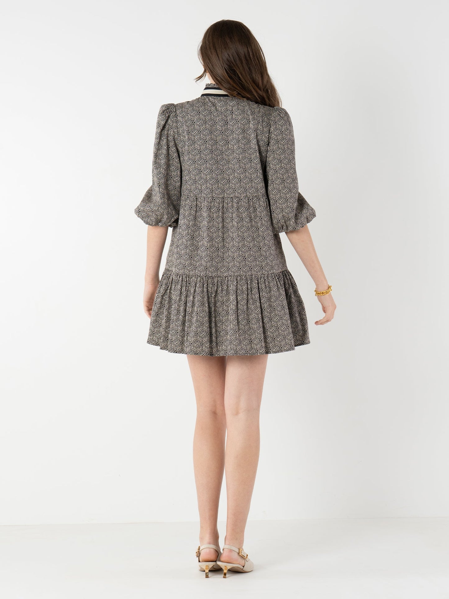 Sadie Dress - Black Tonal Monogram