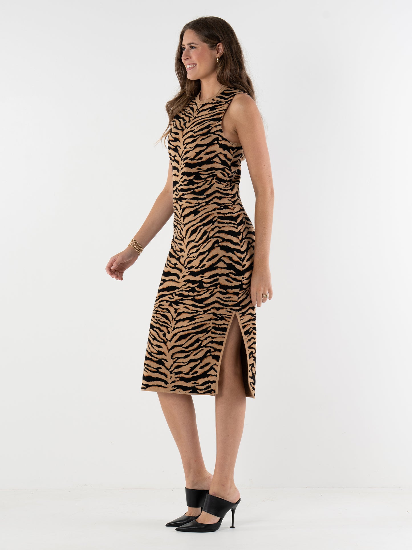 Simone Sweater Dress - Tiger